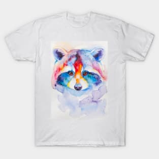 raccoon painted in watercolor T-Shirt